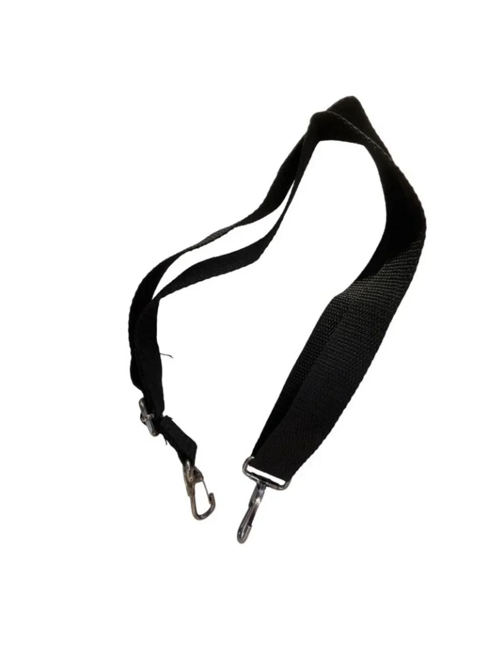 Adjustable Black Nylon Strap With Metal Clasp Hooks  A73